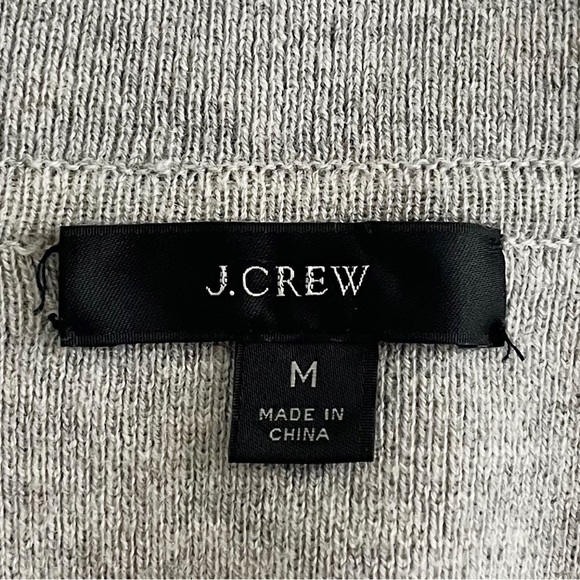 J. Crew Boyfriend Sweater Blazer with Contrast Trim in Heather Grey Rock Red - Picture 10 of 11